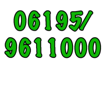 Telefonnumer 06195/9611000