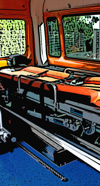 Trage und Tragestuhl im Fahrzeug